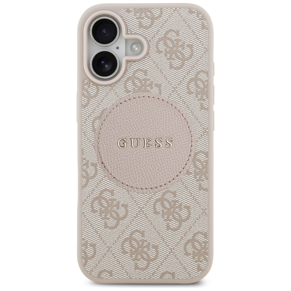 Ovitek MagSafe za Apple iPhone 17, Guess, 4G Circle Classic Logo, Roza