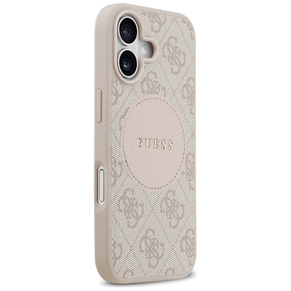 Ovitek MagSafe za Apple iPhone 17, Guess, 4G Circle Classic Logo, Roza