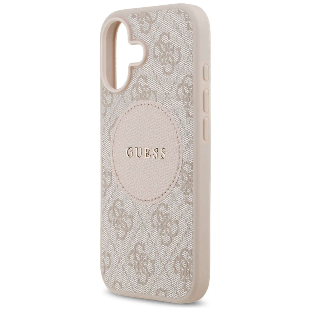 Ovitek MagSafe za Apple iPhone 17, Guess, 4G Circle Classic Logo, Roza