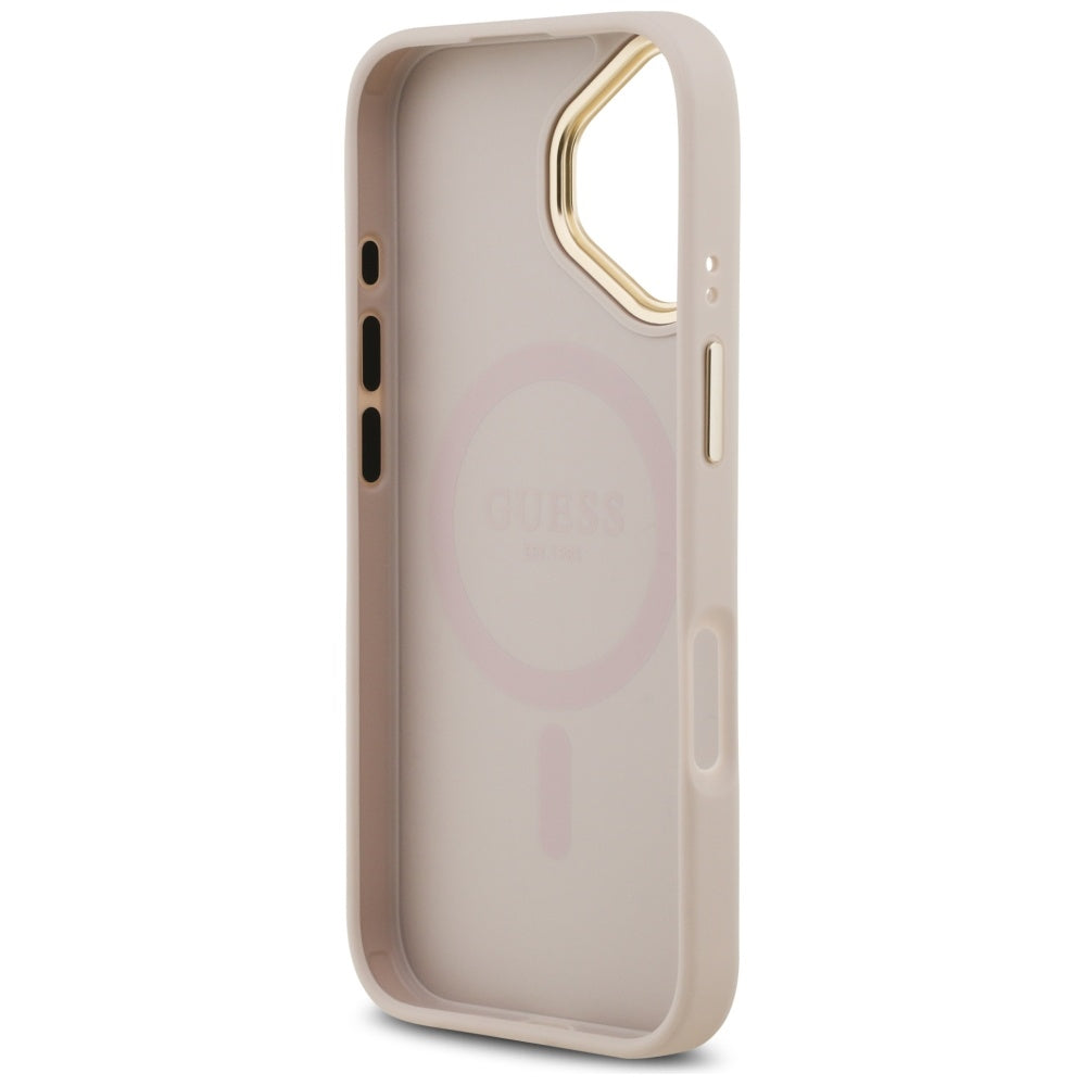Ovitek MagSafe za Apple iPhone 17, Guess, 4G Classic, Roza
