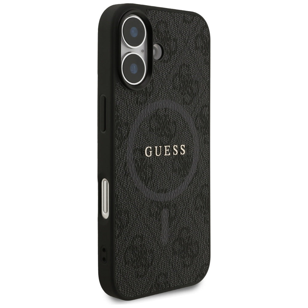 Ovitek MagSafe za Apple iPhone 17, Guess, 4G Ring Classic Logo, Črn