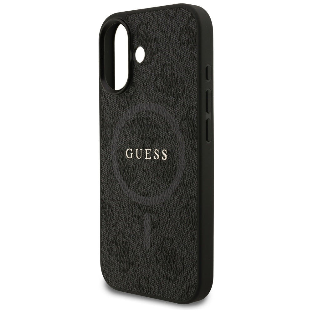 Ovitek MagSafe za Apple iPhone 17, Guess, 4G Ring Classic Logo, Črn