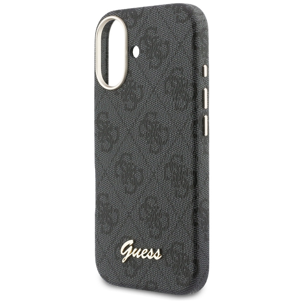 Ovitek MagSafe za Apple iPhone 17, Guess, 4G Script Logo, črn