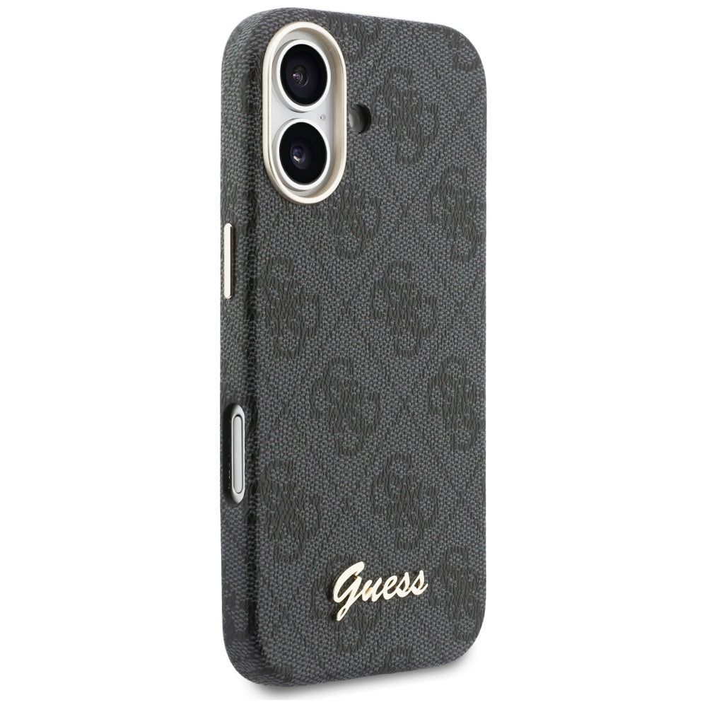 Ovitek MagSafe za Apple iPhone 17, Guess, 4G Script Logo, črn