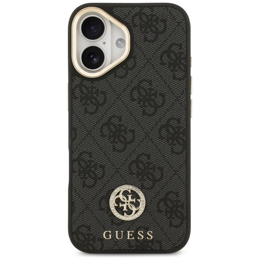 MagSafe ovitek za Apple iPhone 17, Guess, 4G Strass Logo, črn