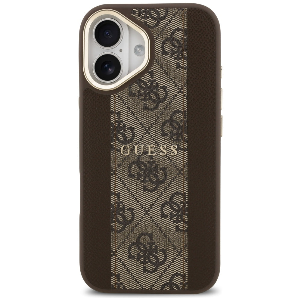 MagSafe ovitek za Apple iPhone 17, Guess, 4G Stripe, rjava