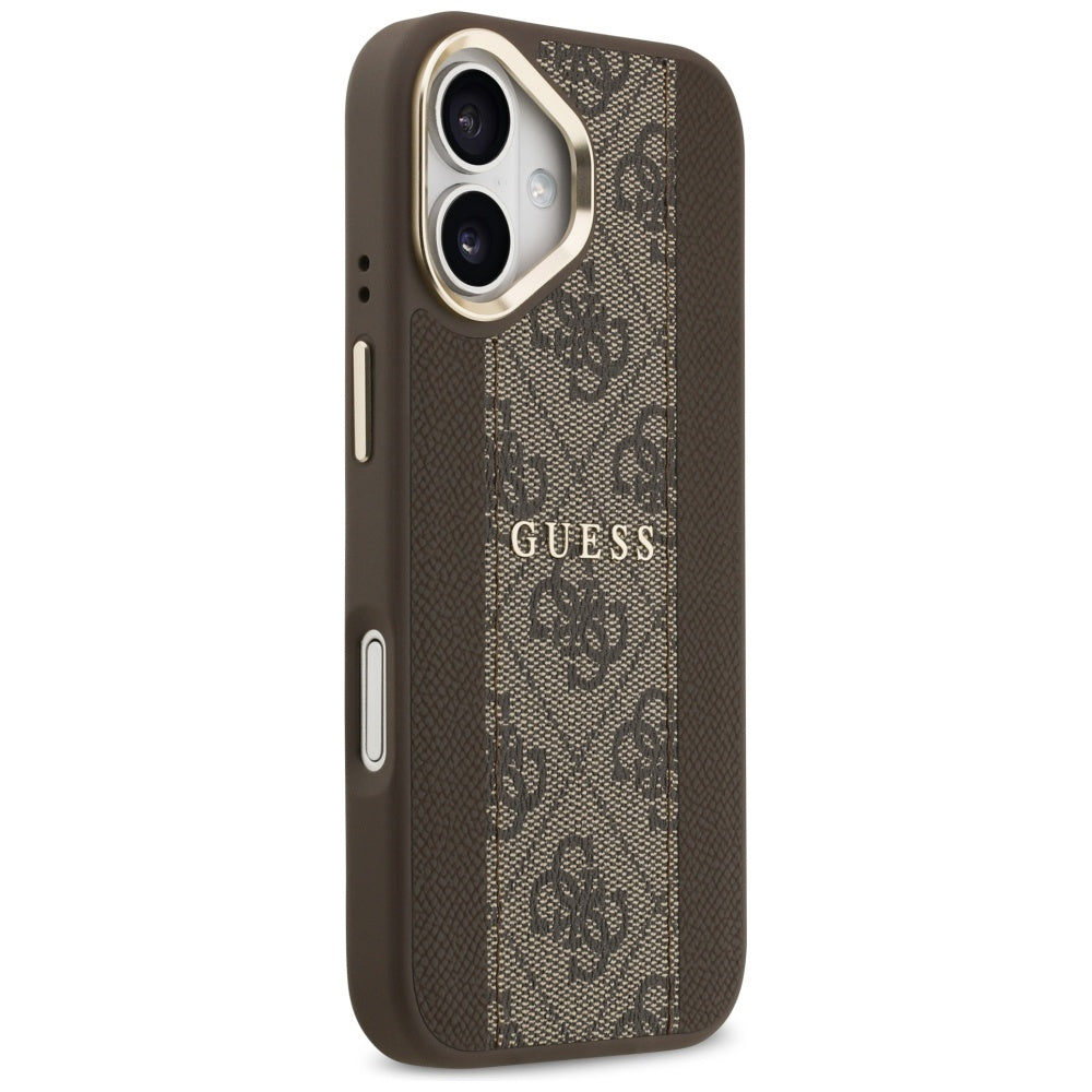 MagSafe ovitek za Apple iPhone 17, Guess, 4G Stripe, rjava