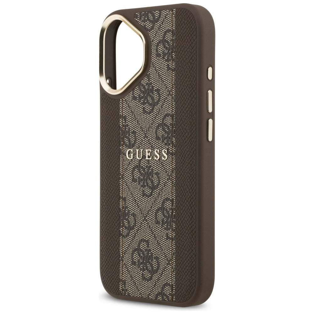 MagSafe ovitek za Apple iPhone 17, Guess, 4G Stripe, rjava