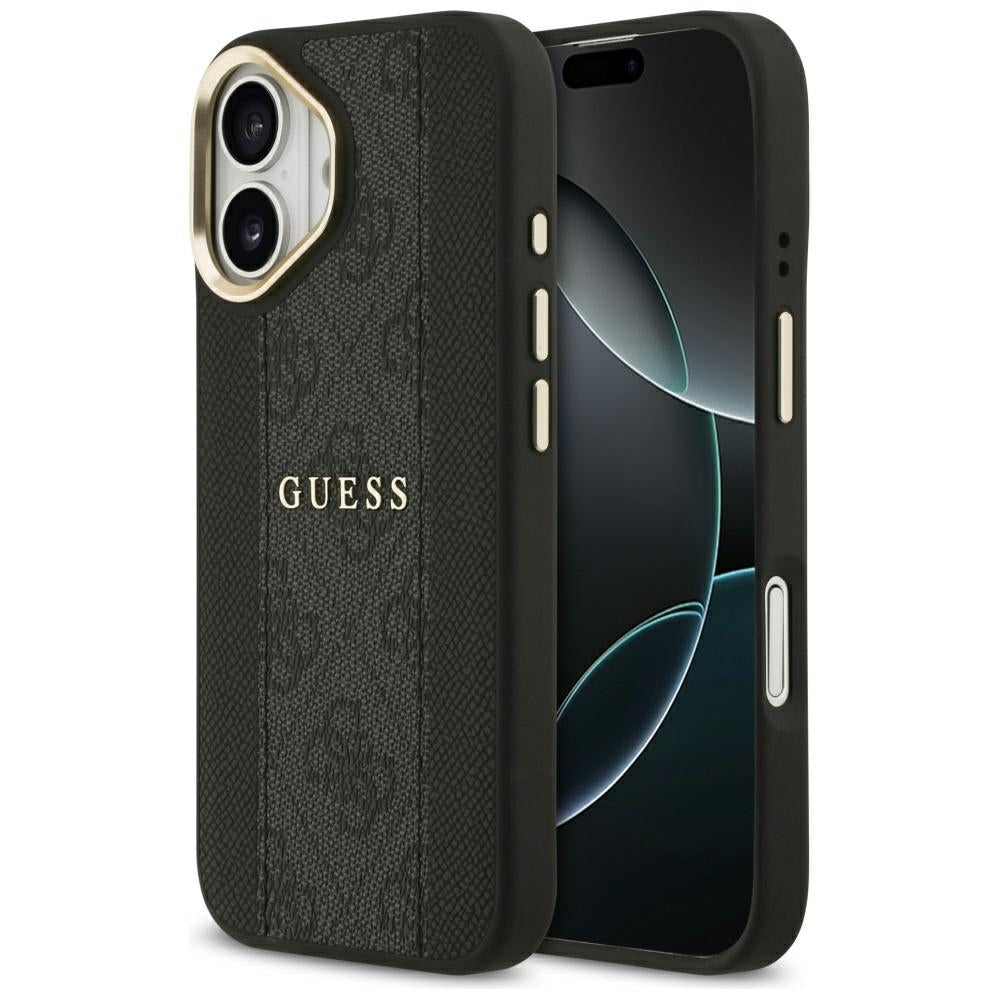 MagSafe ovitek za Apple iPhone 17, Guess, 4G Stripe, črn