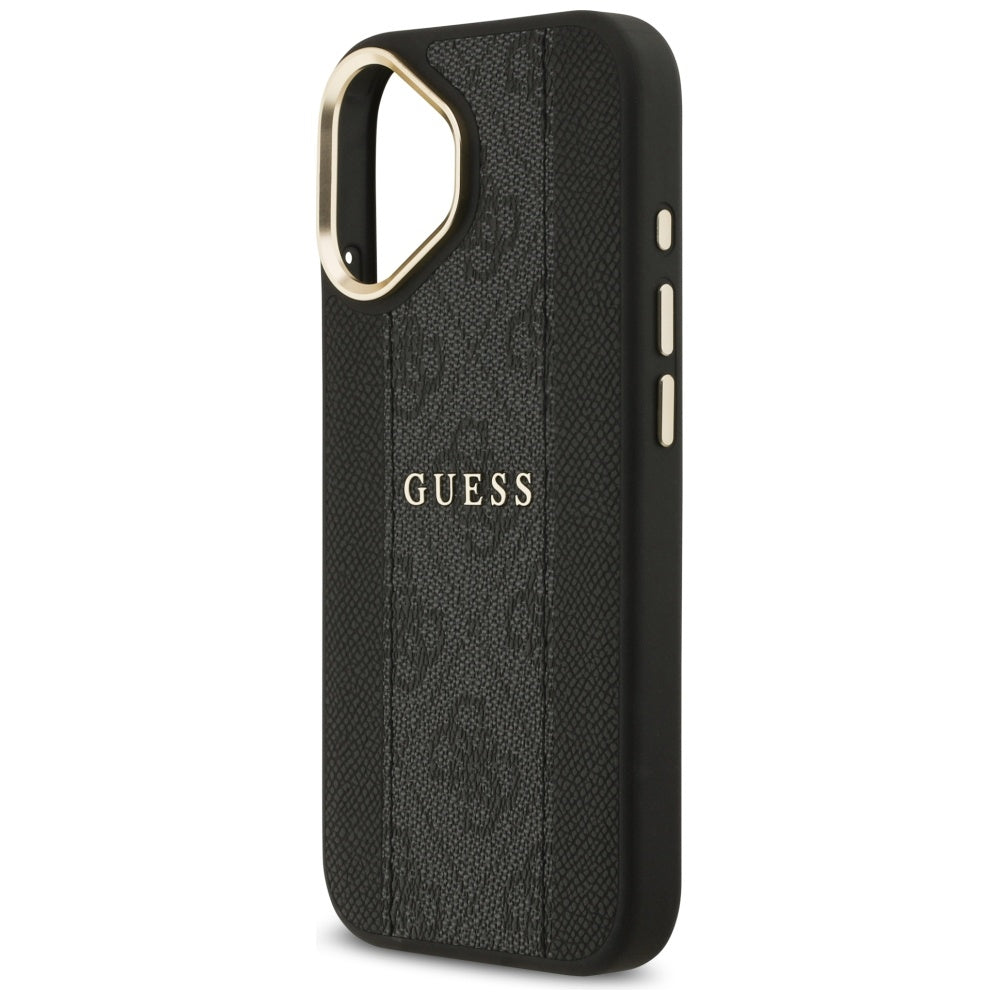 MagSafe ovitek za Apple iPhone 17, Guess, 4G Stripe, črn