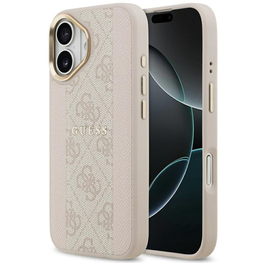 MagSafe ovitek za Apple iPhone 17, Guess, 4G Stripe, Roza