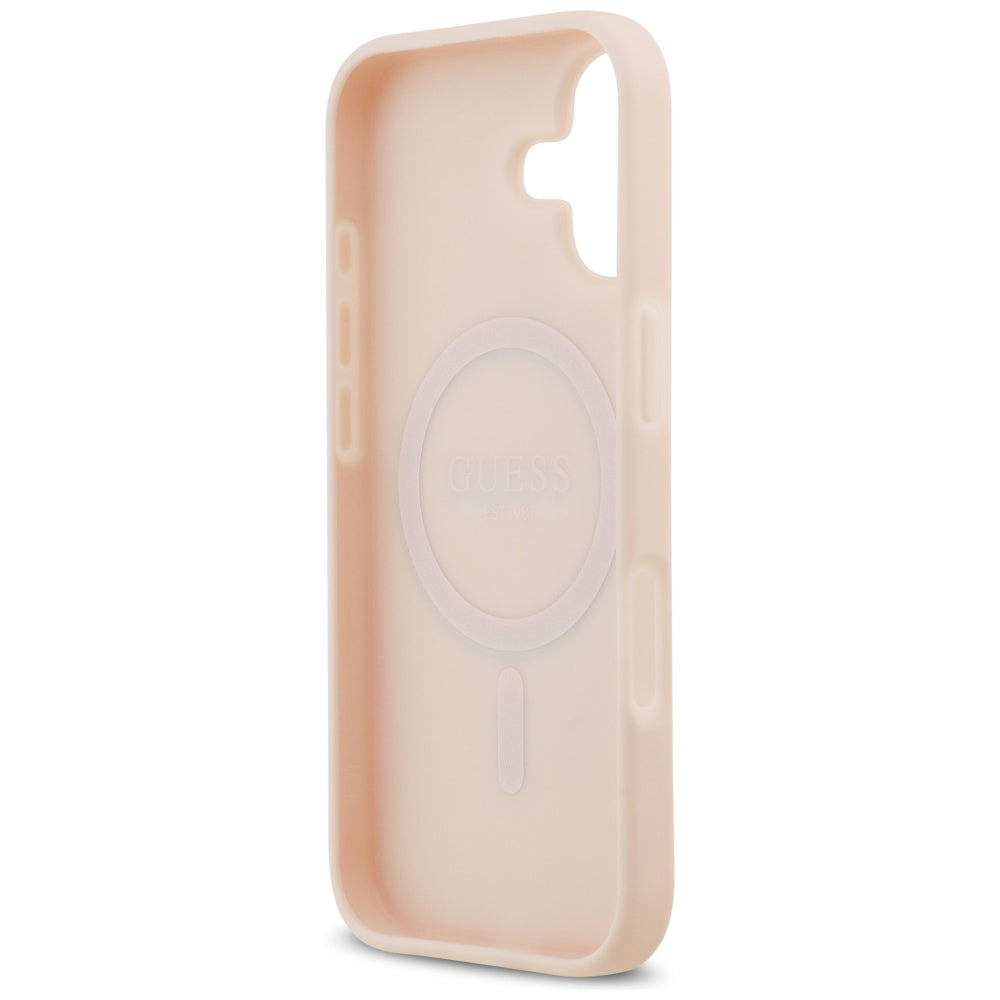 Ovitek MagSafe za Apple iPhone 17, Guess, Grained Flowers, Roza