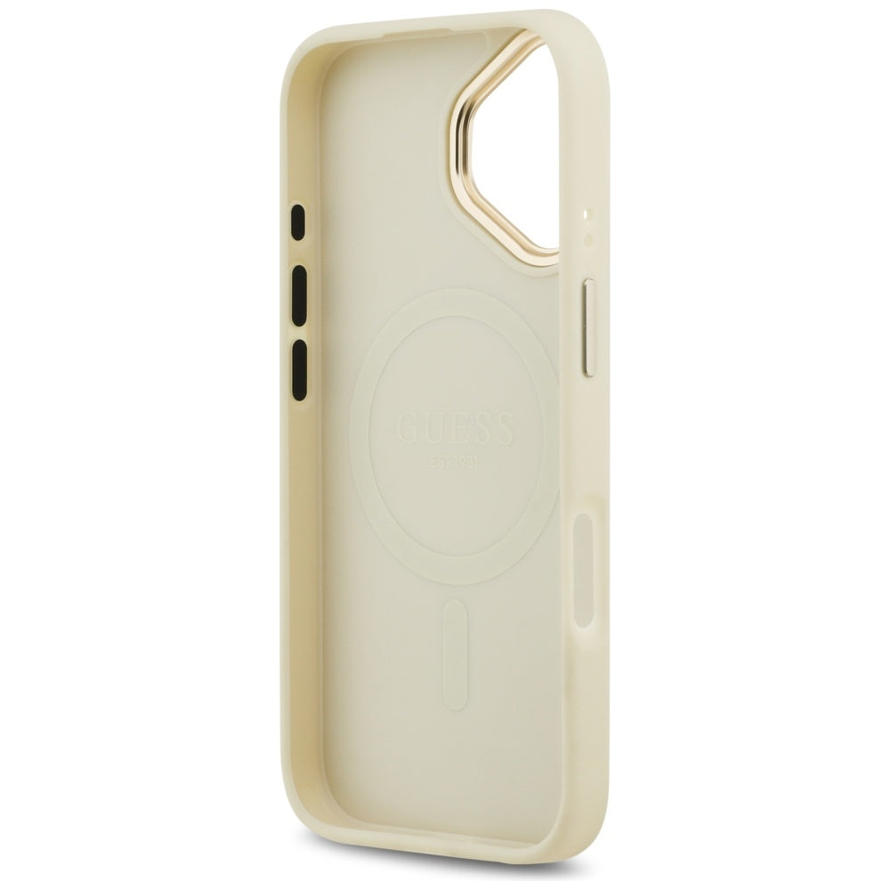 Ovitek MagSafe za Apple iPhone 17, Guess, Peony Hot Stamp, Bež