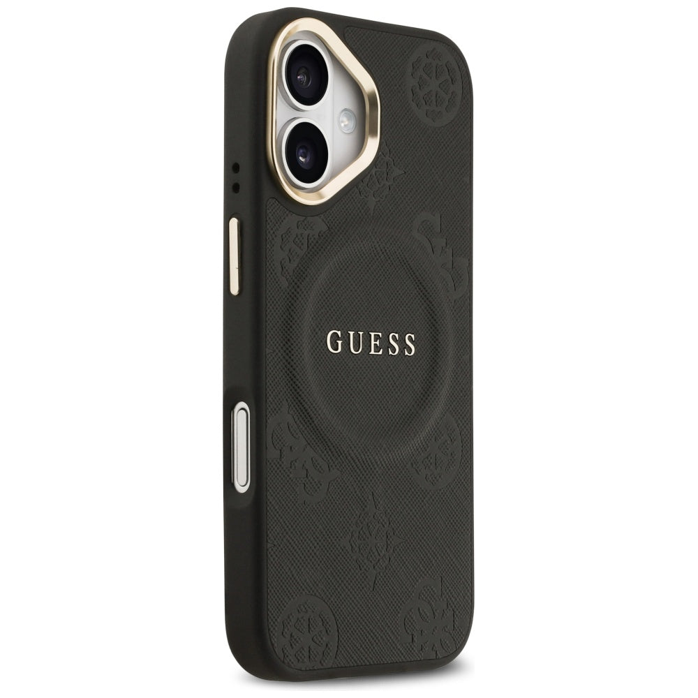 MagSafe ovitek za Apple iPhone 17, Guess, Peony Hot Stamp, Črna