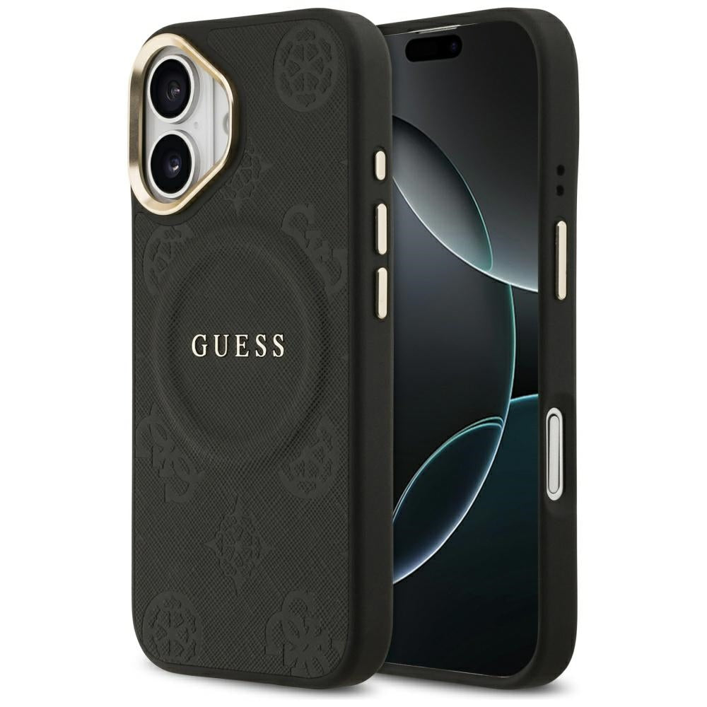MagSafe ovitek za Apple iPhone 17, Guess, Peony Hot Stamp, Črna