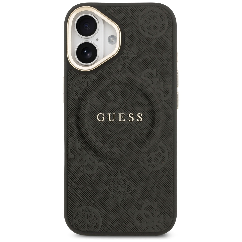 MagSafe ovitek za Apple iPhone 17, Guess, Peony Hot Stamp, Črna
