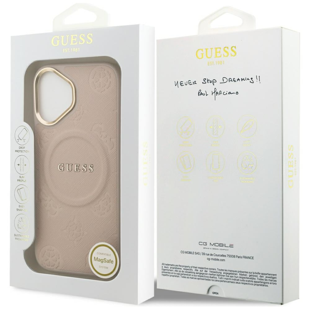 MagSafe ovitek za Apple iPhone 17, Guess, Peony Hot Stamp, Roza