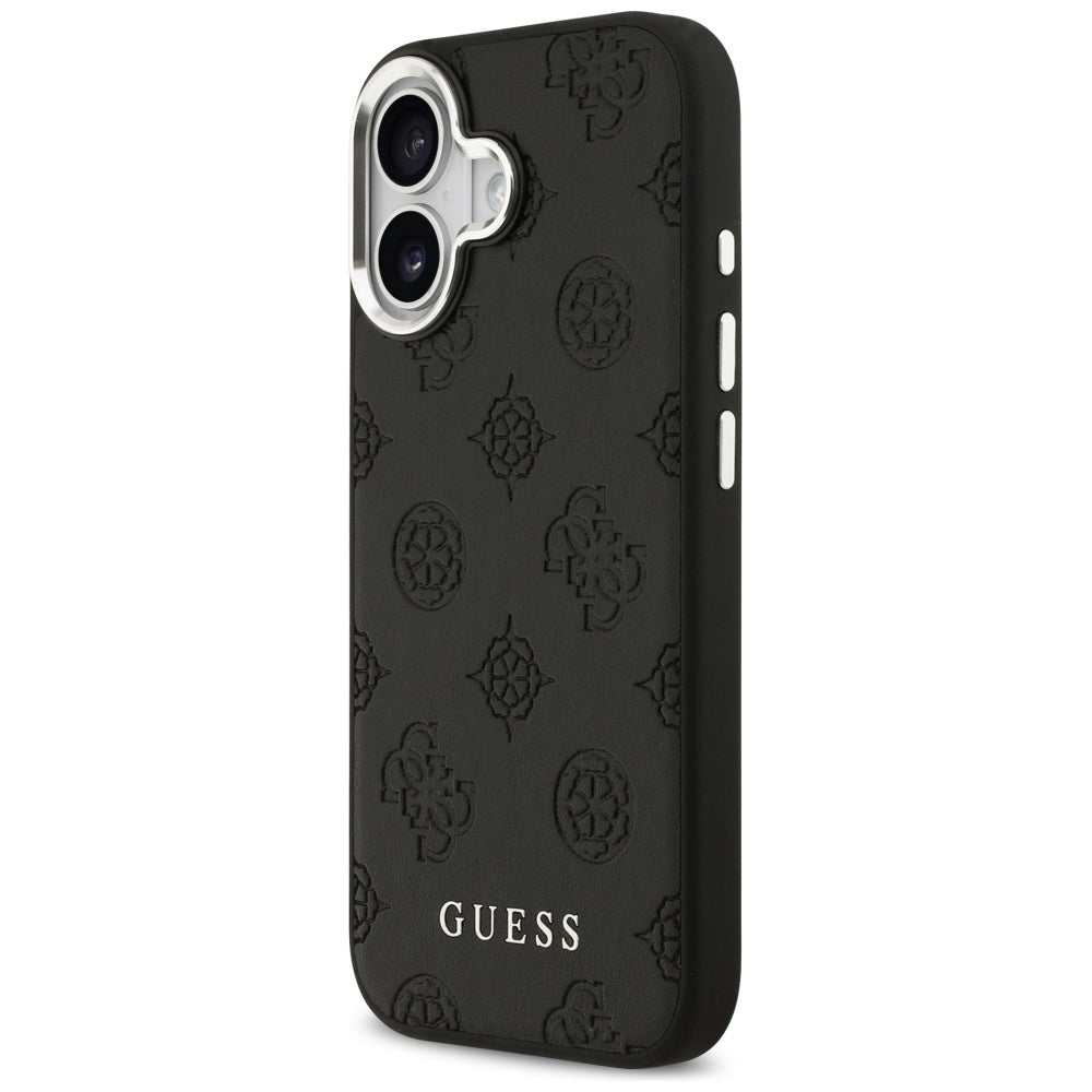 MagSafe ovitek za Apple iPhone 17, Guess, Peony Hot Stamp Script, črn