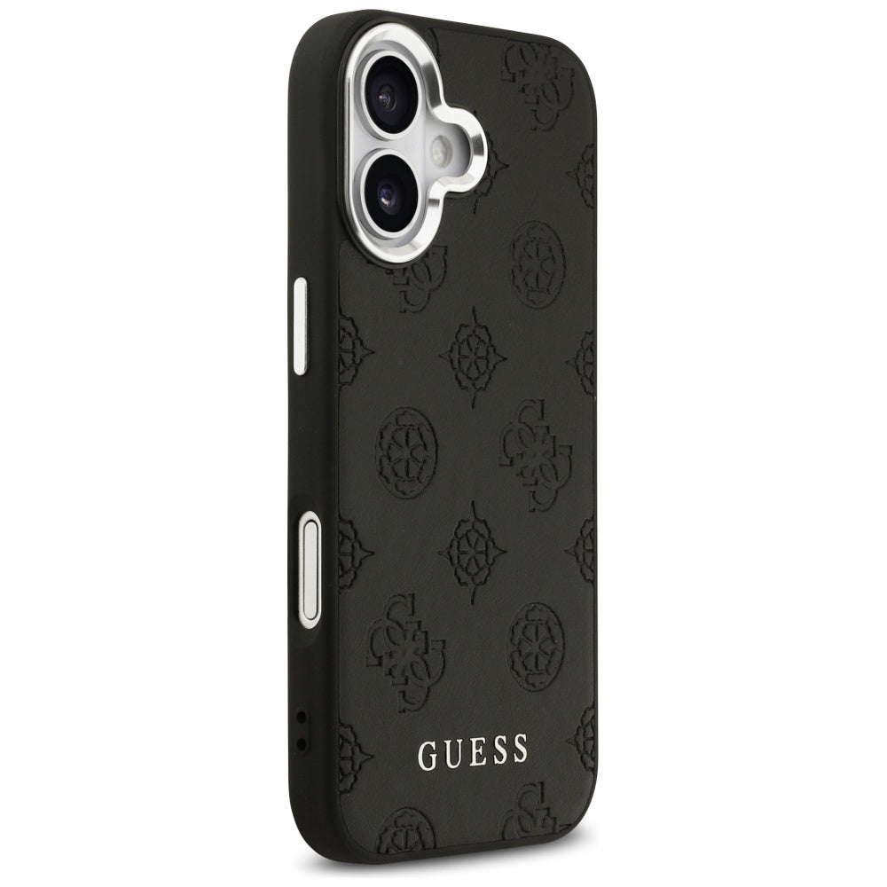 MagSafe ovitek za Apple iPhone 17, Guess, Peony Hot Stamp Script, črn