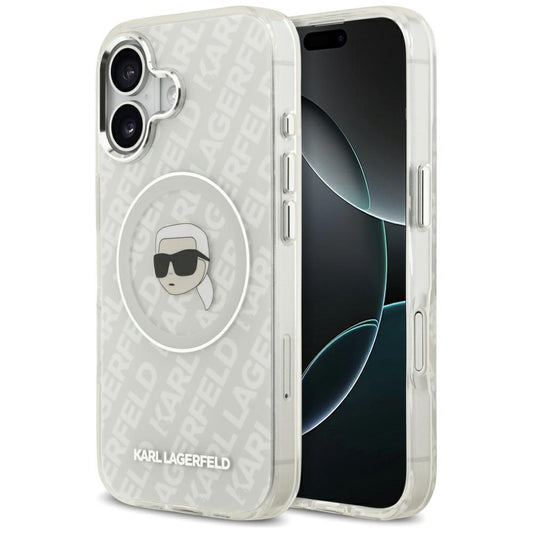 Ovitek MagSafe za Apple iPhone 17, Karl Lagerfeld, IML Karl`s Head, Siv