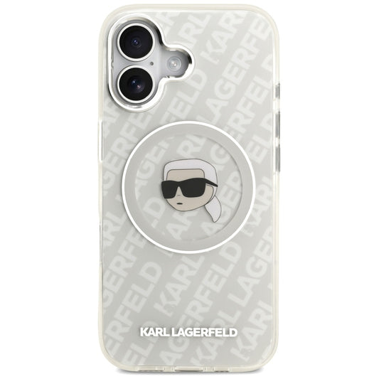 Ovitek MagSafe za Apple iPhone 17, Karl Lagerfeld, IML Karl`s Head, Siv