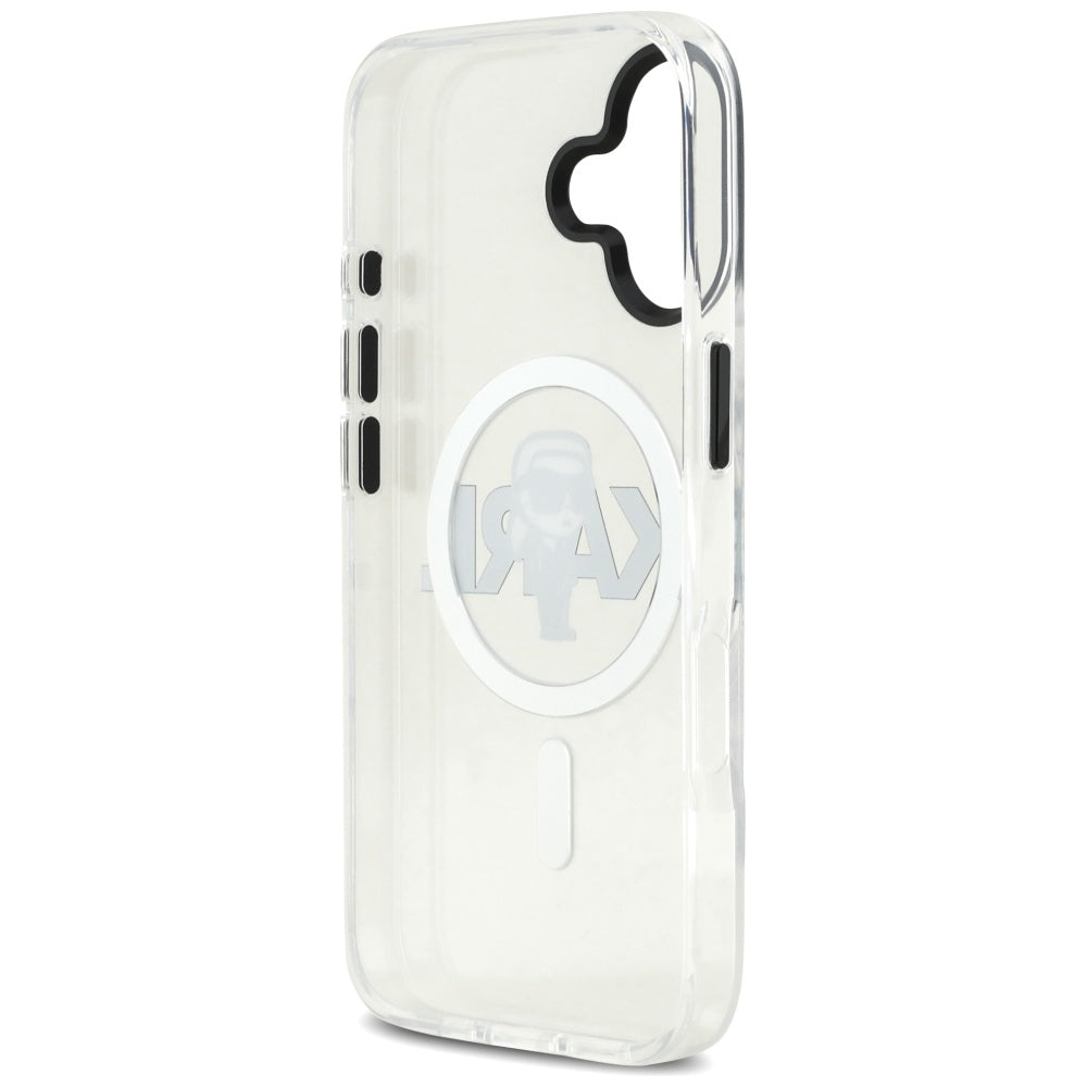 Ovitek MagSafe za Apple iPhone 17, Karl Lagerfeld, IML Sketch Logo Karl, Prozoren