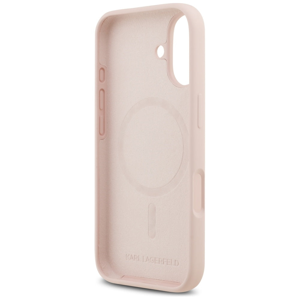 Ovitek MagSafe za Apple iPhone 17, Karl Lagerfeld, Ring Karl & Choupette, Roza