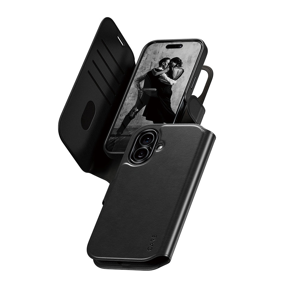 Ovitek MagSafe za Apple iPhone 17, PanzerGlass, Care Feature Tango Two-in-One, Črn
