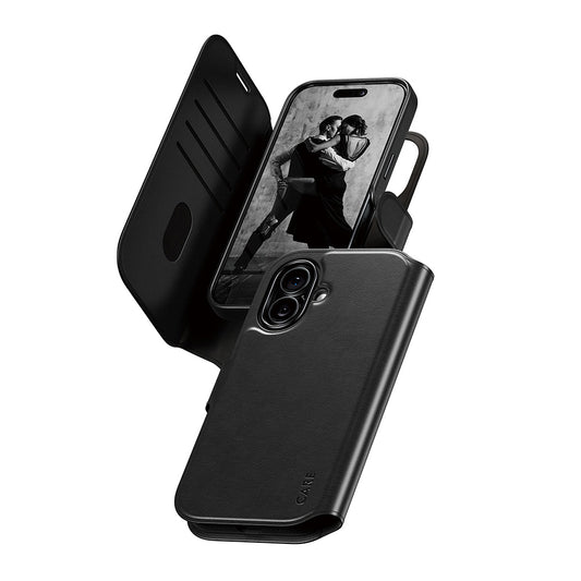 Ovitek MagSafe za Apple iPhone 17, PanzerGlass, Care Feature Tango Two-in-One, Črn