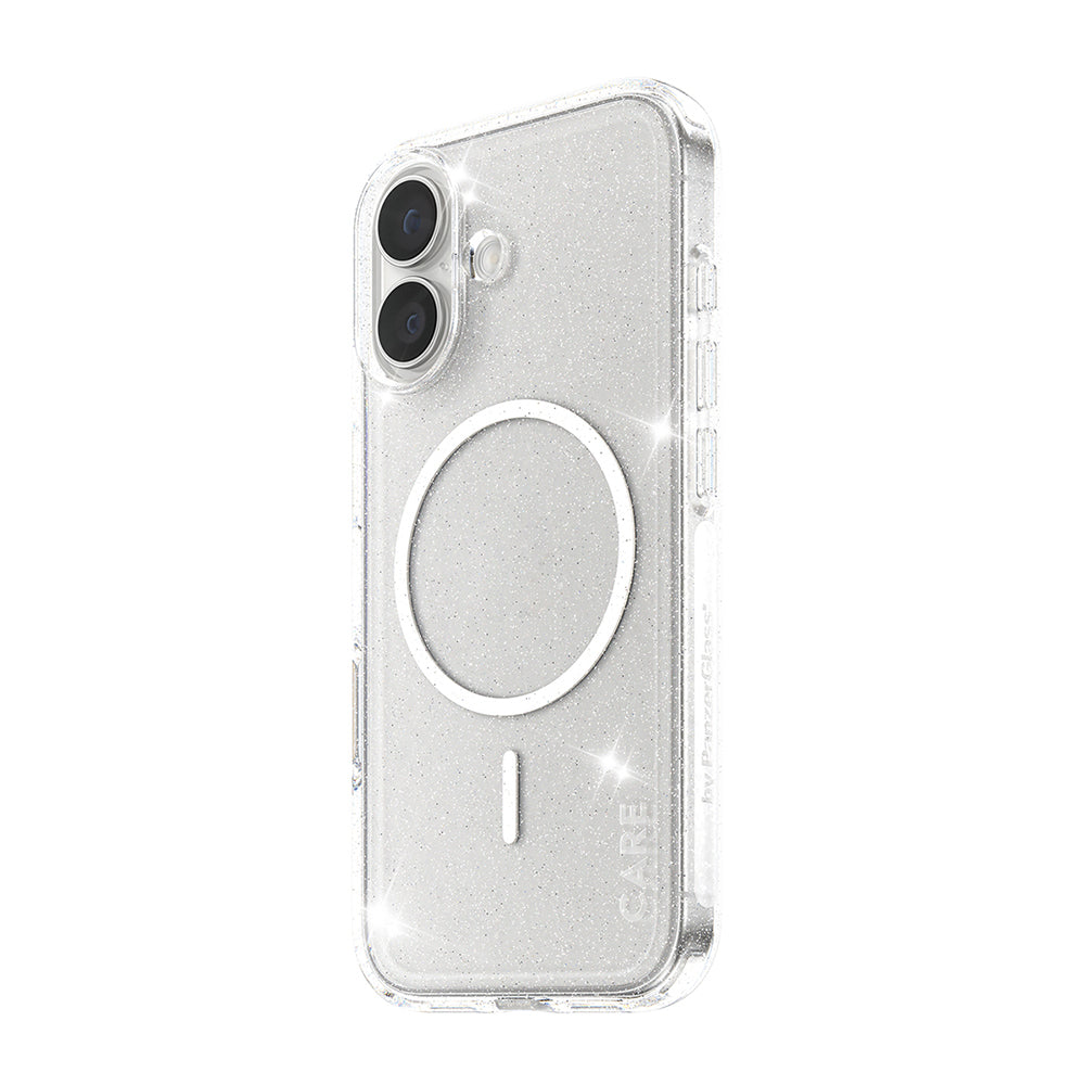 Ovitek MagSafe za Apple iPhone 17, PanzerGlass, Care Urban Explorer Star Lit, Prozorna Bela