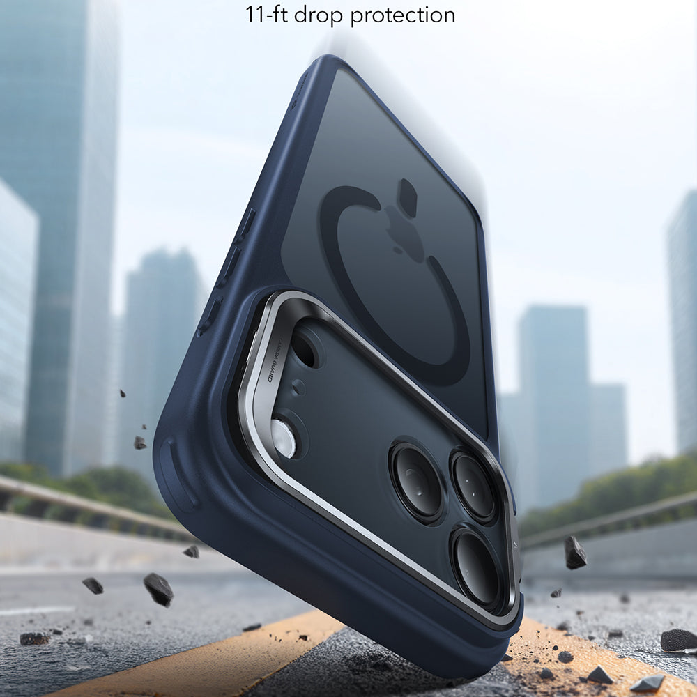 Ovitek MagSafe za Apple iPhone 17 Pro, ESR, Classic Hybrid Kickstand, Satenasto modra