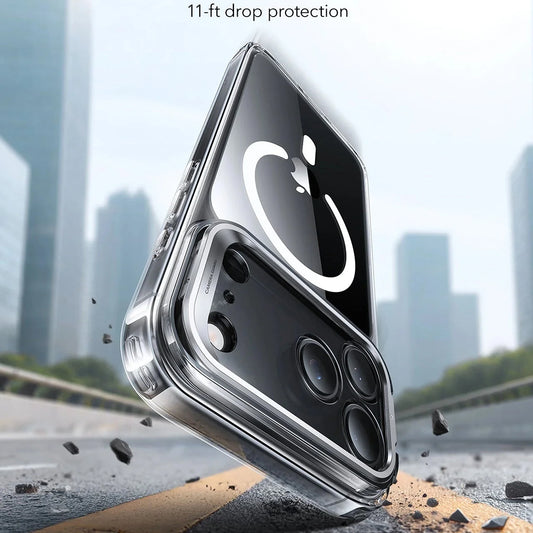 Ovitek MagSafe za Apple iPhone 17 Pro, ESR, Classic Hybrid Kickstand, Prozoren