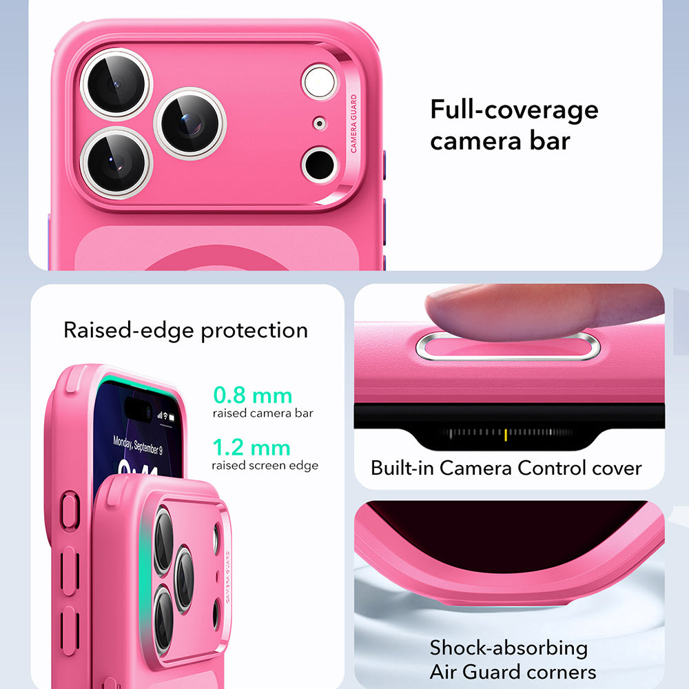 Ovitek MagSafe za Apple iPhone 17 Pro, ESR, Classic Hybrid, Satenasto Roza