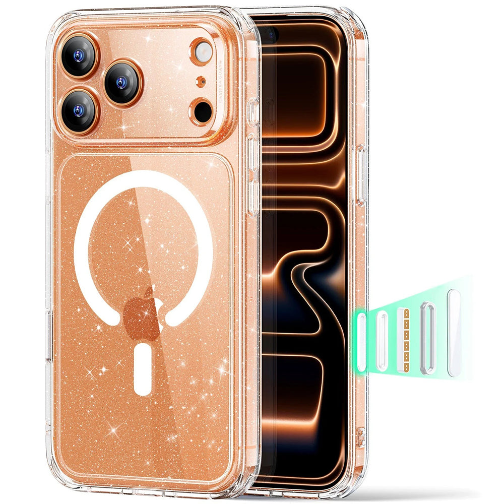 Ovitek MagSafe za Apple iPhone 17 Pro, ESR, Classic Hybrid Shimmer, Prozoren