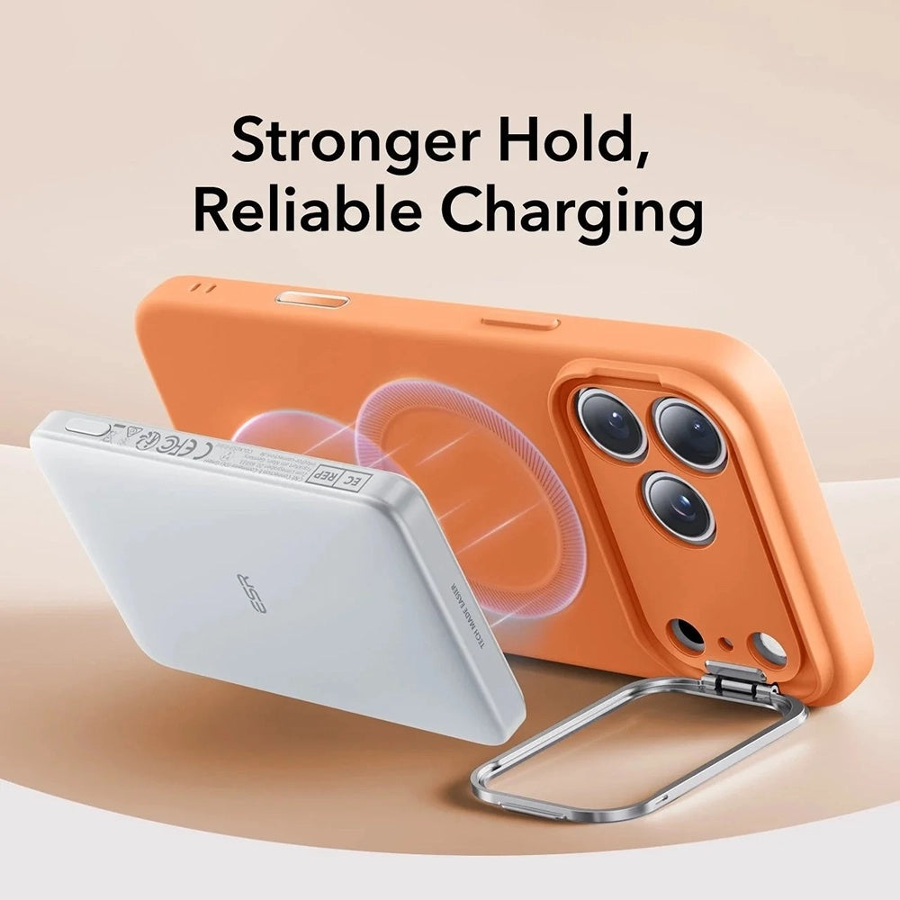 Ovitek MagSafe za Apple iPhone 17 Pro, ESR, Cloud Soft Kickstand, Oranžen