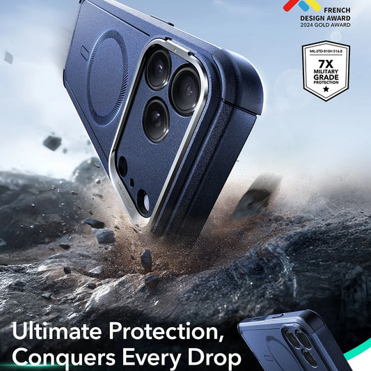 Ovitek MagSafe za Apple iPhone 17 Pro, ESR, Cyber Armor Kickstand, Modra