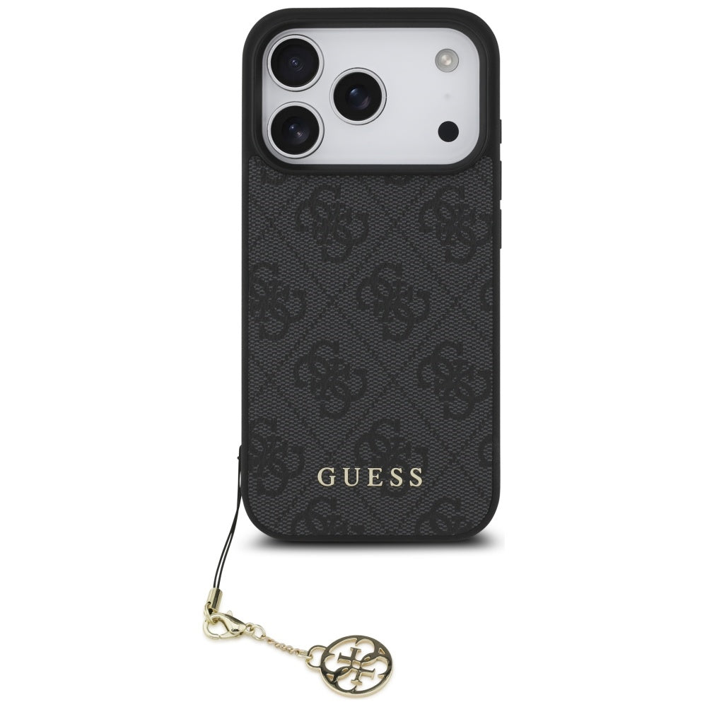 MagSafe ovitek za Apple iPhone 17 Pro, Guess, 4G Charm Cradle, črn