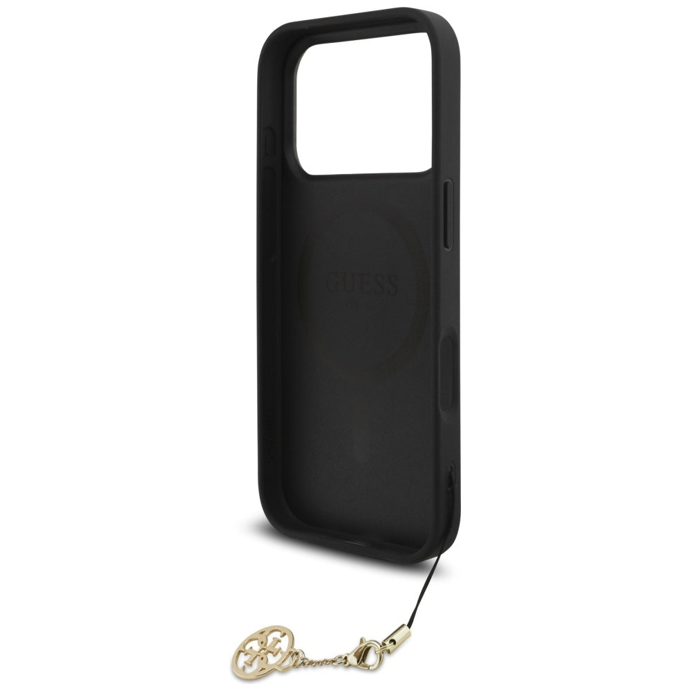 MagSafe ovitek za Apple iPhone 17 Pro, Guess, 4G Charm Cradle, črn
