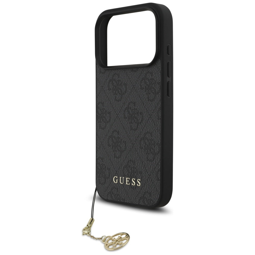 MagSafe ovitek za Apple iPhone 17 Pro, Guess, 4G Charm Cradle, črn