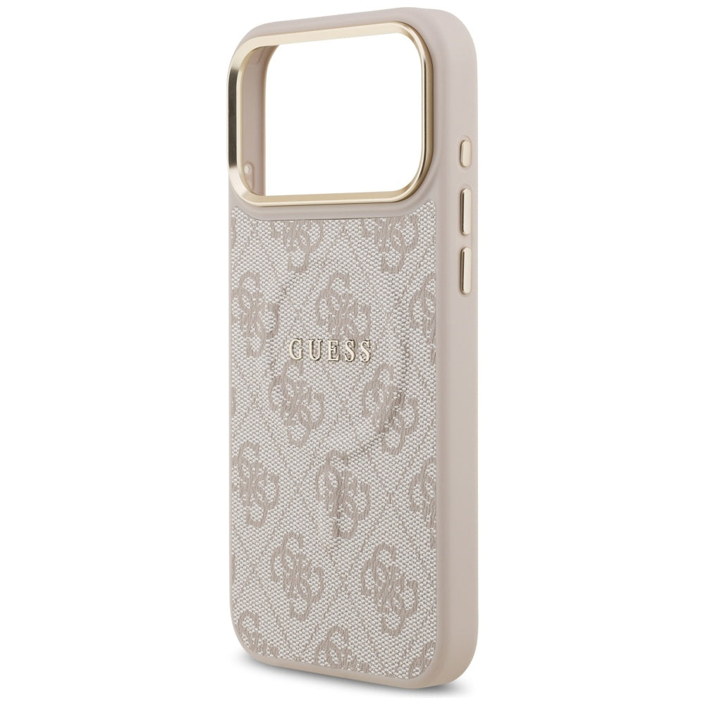 MagSafe ovitek za Apple iPhone 17 Pro, Guess, 4G Classic, Roza