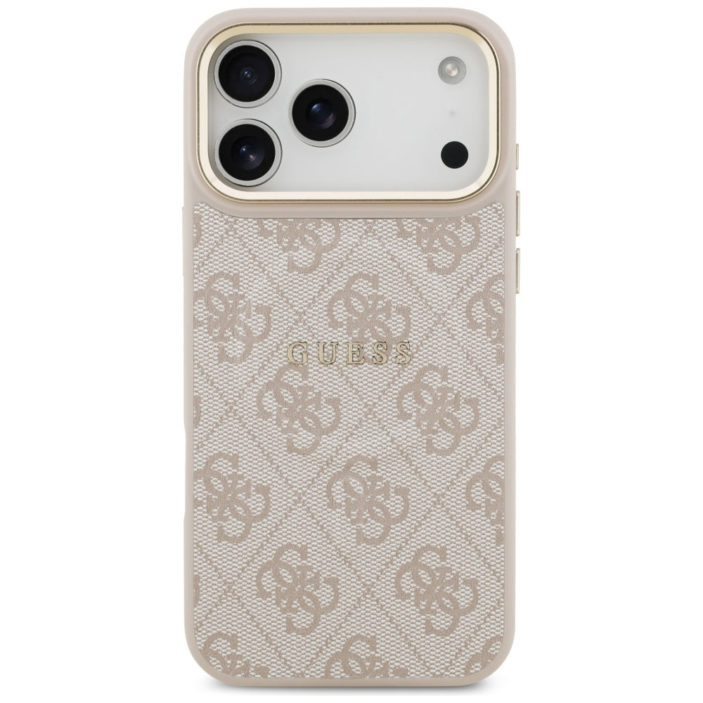 MagSafe ovitek za Apple iPhone 17 Pro, Guess, 4G Classic, Roza