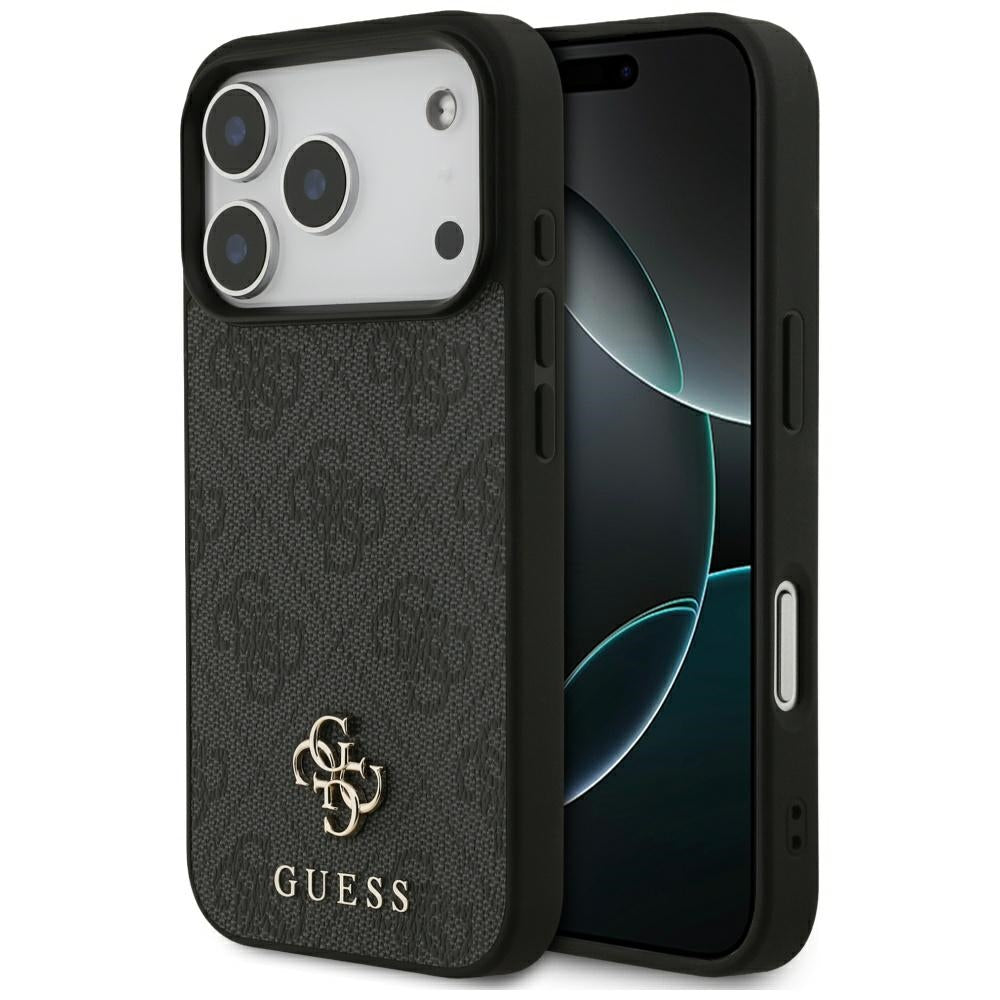 Ovitek MagSafe za Apple iPhone 17 Pro, Guess, 4G Small and Classic Logo, črn