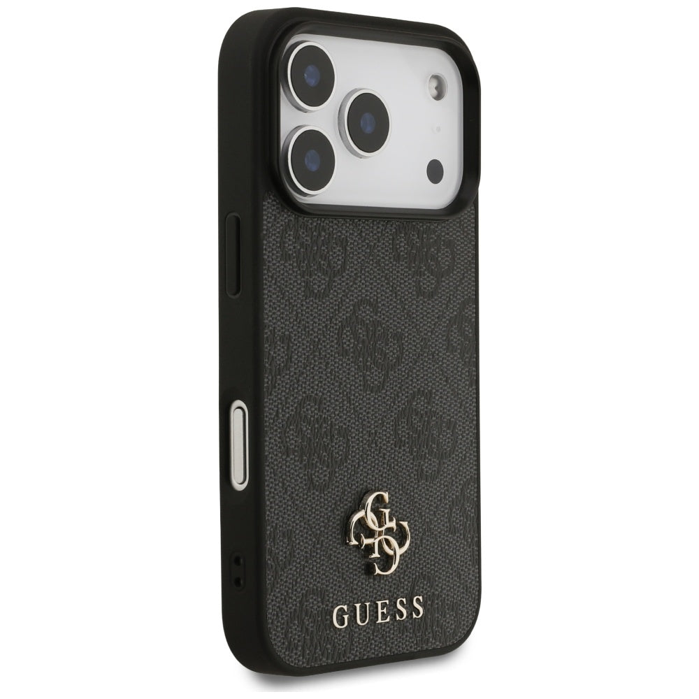 Ovitek MagSafe za Apple iPhone 17 Pro, Guess, 4G Small and Classic Logo, črn