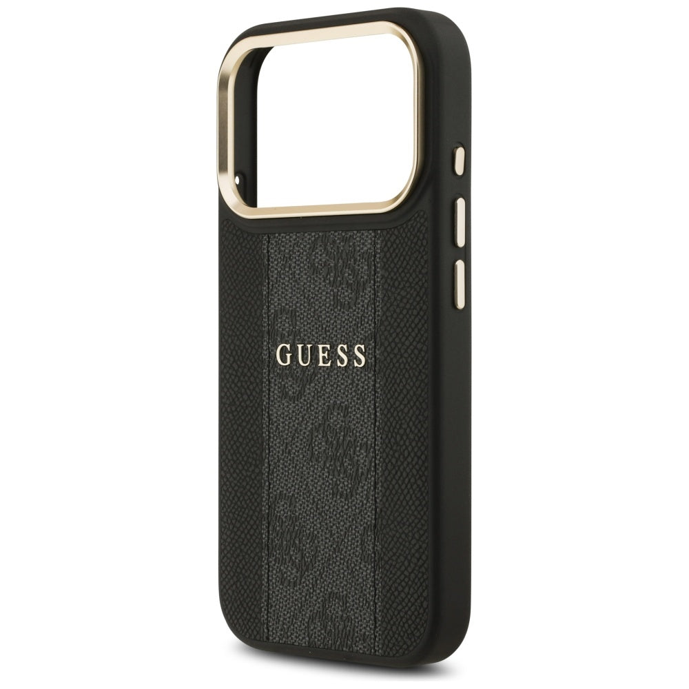 MagSafe ovitek za Apple iPhone 17 Pro, Guess, 4G Stripe, črn