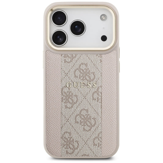 MagSafe ovitek za Apple iPhone 17 Pro, Guess, 4G Stripe, Roza