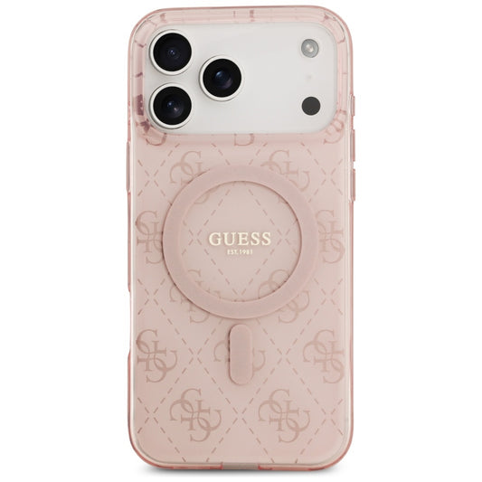 Ovitek MagSafe za Apple iPhone 17 Pro, Guess, IML 4G Background, Roza