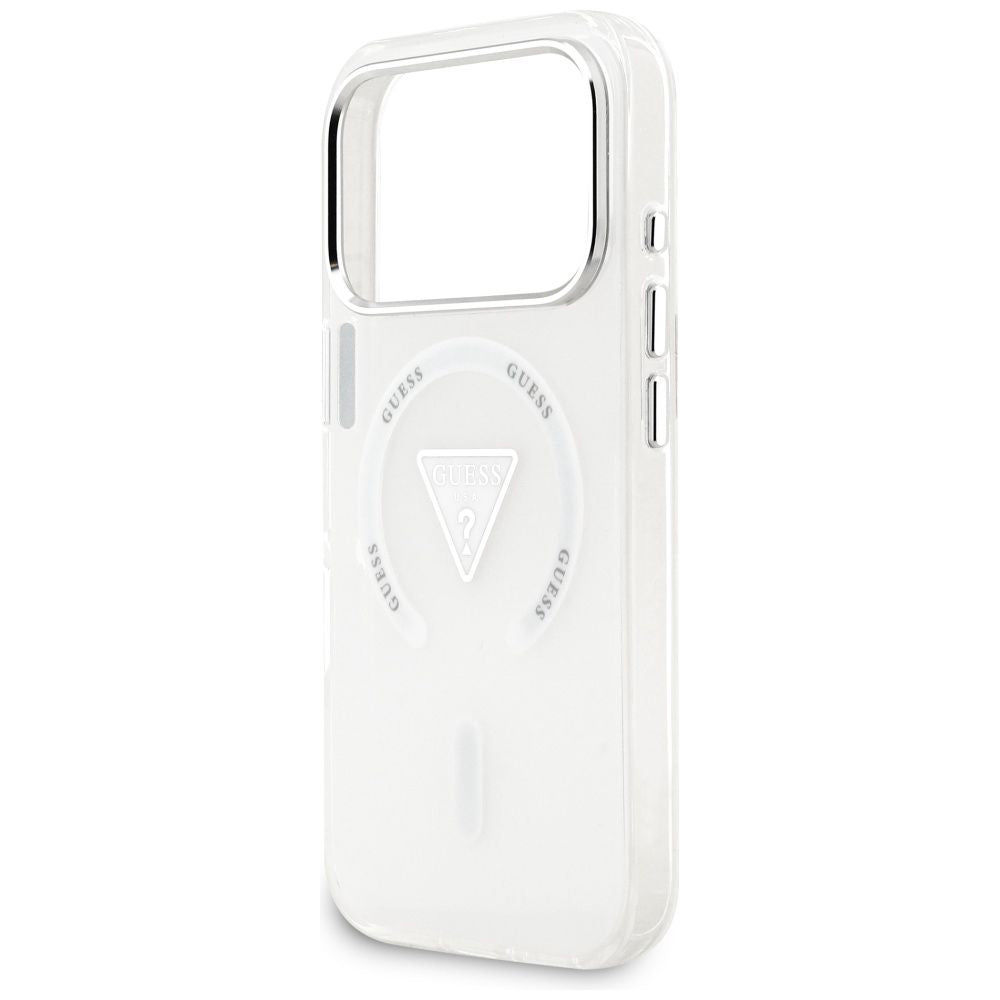 Ovitek MagSafe za Apple iPhone 17 Pro, Guess, IML Gradient Triangle Logo, Prozoren