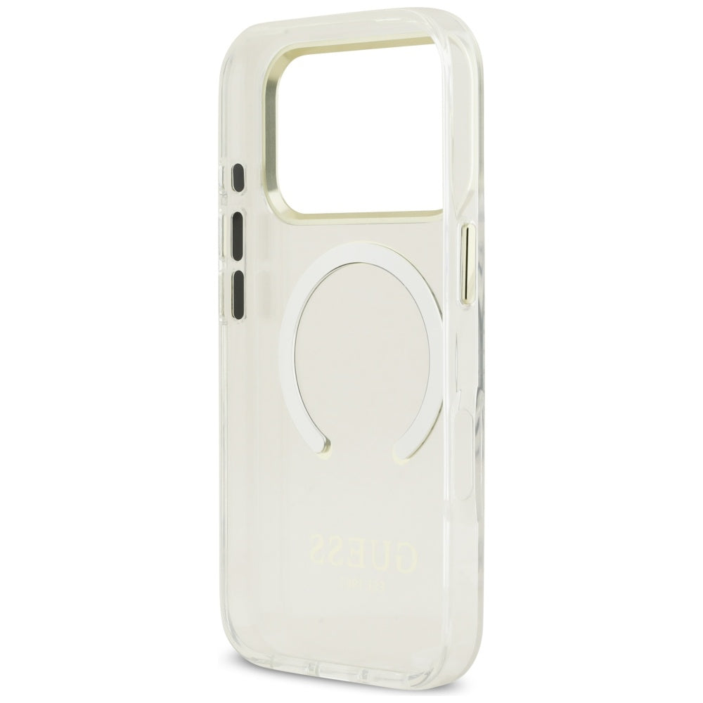 Ovitek MagSafe za Apple iPhone 17 Pro, Guess, Metal Outline, Zlat