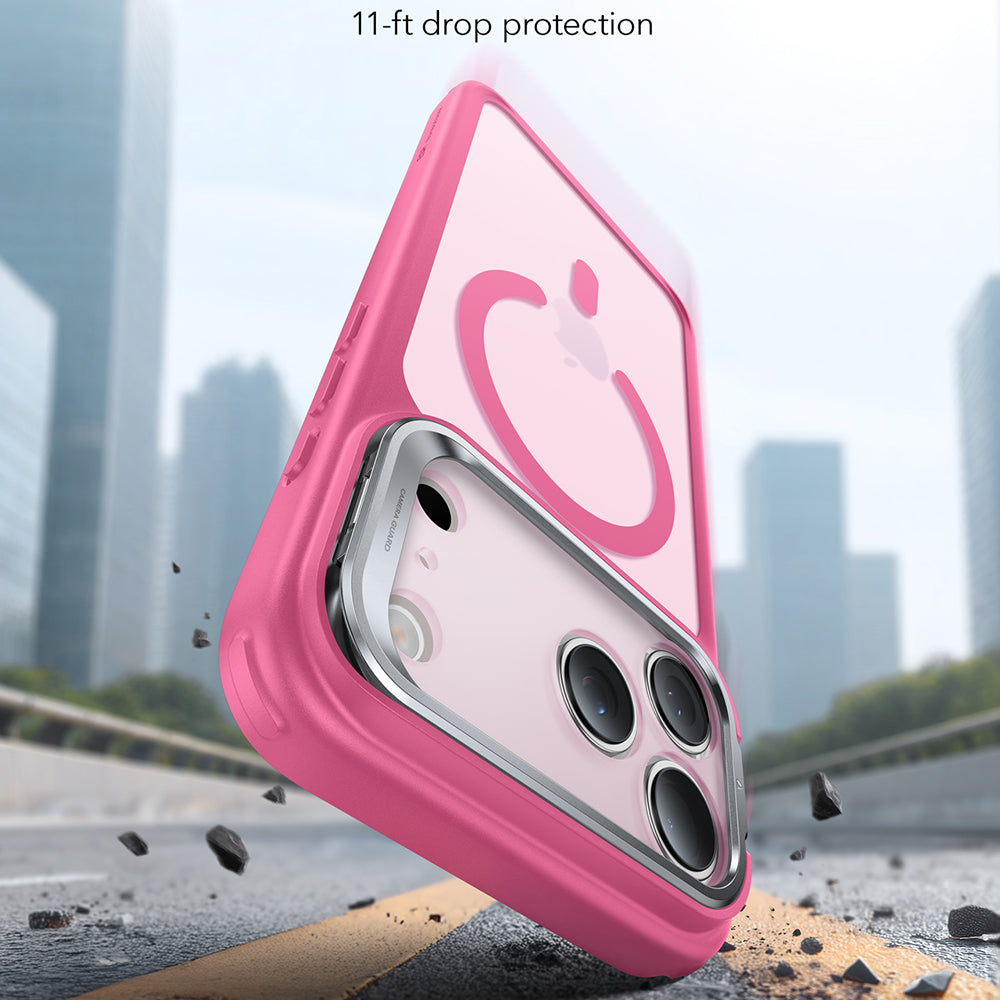 MagSafe Case for Apple iPhone 17 Pro Max, ESR, Classic Hybrid Kickstand, Satin Pink