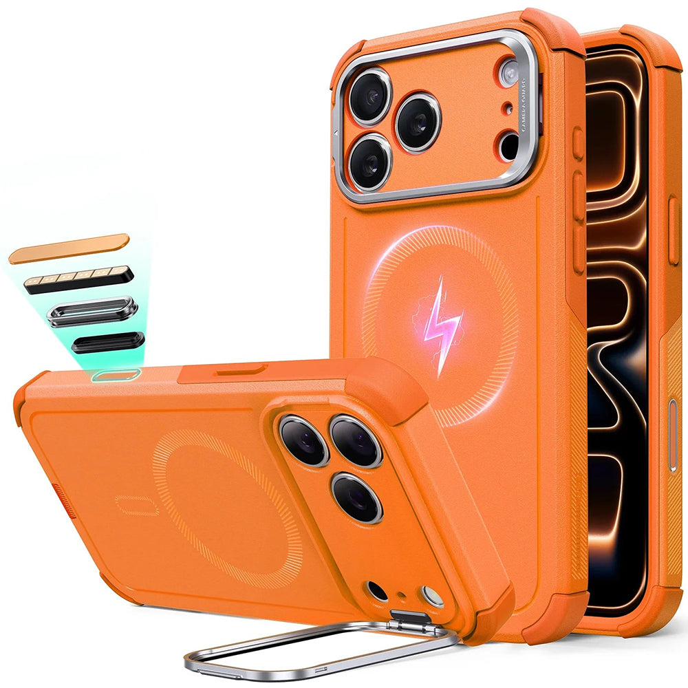 Ovitek MagSafe za Apple iPhone 17 Pro Max, ESR, Cyber Armor Kickstand, Oranžen